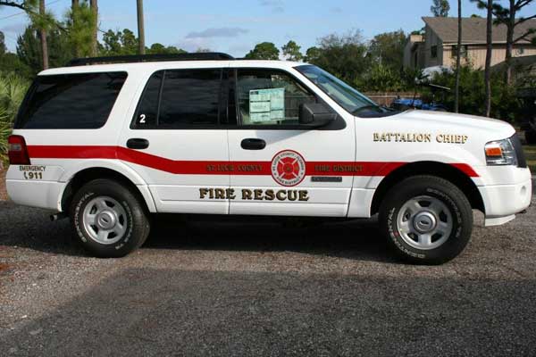 Fire Engine Signs, Graphics and Lettering in Vero Beach Florida